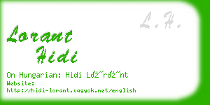 lorant hidi business card